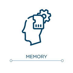 Poster - Memory icon. Linear vector illustration. Outline memory icon vector. Thin line symbol for use on web and mobile apps, logo, print media.