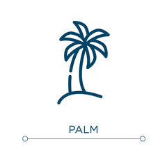 Poster - Palm icon. Linear vector illustration. Outline palm icon vector. Thin line symbol for use on web and mobile apps, logo, print media.