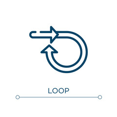 Poster - Loop icon. Linear vector illustration. Outline loop icon vector. Thin line symbol for use on web and mobile apps, logo, print media.