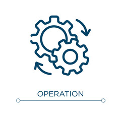 Poster - Operation icon. Linear vector illustration. Outline operation icon vector. Thin line symbol for use on web and mobile apps, logo, print media.