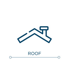 Poster - Roof icon. Linear vector illustration. Outline roof icon vector. Thin line symbol for use on web and mobile apps, logo, print media.
