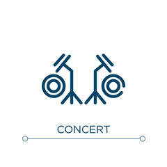Poster - Concert icon. Linear vector illustration. Outline concert icon vector. Thin line symbol for use on web and mobile apps, logo, print media.