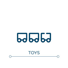 Aufkleber - Toys icon. Linear vector illustration. Outline toys icon vector. Thin line symbol for use on web and mobile apps, logo, print media.