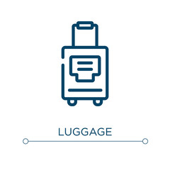 Aufkleber - Luggage icon. Linear vector illustration. Outline luggage icon vector. Thin line symbol for use on web and mobile apps, logo, print media.