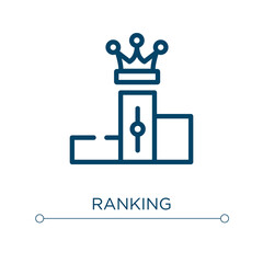 Poster - Ranking icon. Linear vector illustration. Outline ranking icon vector. Thin line symbol for use on web and mobile apps, logo, print media.