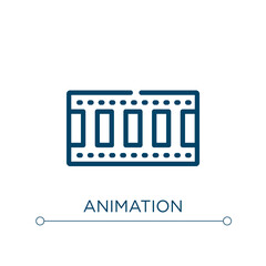 Fototapete - Animation icon. Linear vector illustration. Outline animation icon vector. Thin line symbol for use on web and mobile apps, logo, print media.