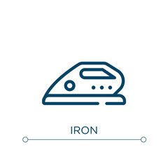 Poster - Iron icon. Linear vector illustration. Outline iron icon vector. Thin line symbol for use on web and mobile apps, logo, print media.