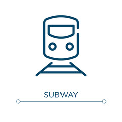 Poster - Subway icon. Linear vector illustration. Outline subway icon vector. Thin line symbol for use on web and mobile apps, logo, print media.