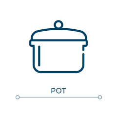 Poster - Pot icon. Linear vector illustration. Outline pot icon vector. Thin line symbol for use on web and mobile apps, logo, print media.