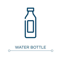 Poster - Water bottle icon. Linear vector illustration. Outline water bottle icon vector. Thin line symbol for use on web and mobile apps, logo, print media.