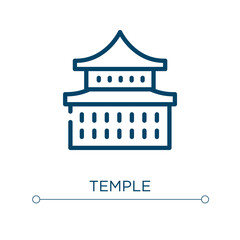 Poster - Temple icon. Linear vector illustration. Outline temple icon vector. Thin line symbol for use on web and mobile apps, logo, print media.