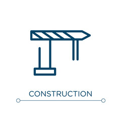 Poster - Construction icon. Linear vector illustration. Outline construction icon vector. Thin line symbol for use on web and mobile apps, logo, print media.