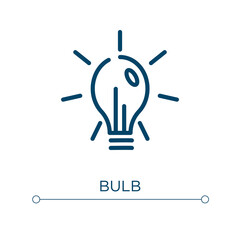 Poster - Bulb icon. Linear vector illustration. Outline bulb icon vector. Thin line symbol for use on web and mobile apps, logo, print media.