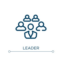 Poster - Leader icon. Linear vector illustration. Outline leader icon vector. Thin line symbol for use on web and mobile apps, logo, print media.