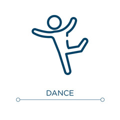 Poster - Dance icon. Linear vector illustration. Outline dance icon vector. Thin line symbol for use on web and mobile apps, logo, print media.
