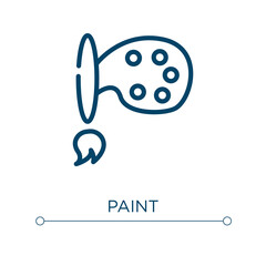 Poster - Paint icon. Linear vector illustration. Outline paint icon vector. Thin line symbol for use on web and mobile apps, logo, print media.