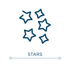 Poster - Stars icon. Linear vector illustration. Outline stars icon vector. Thin line symbol for use on web and mobile apps, logo, print media.