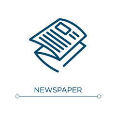 Poster - Newspaper icon. Linear vector illustration. Outline newspaper icon vector. Thin line symbol for use on web and mobile apps, logo, print media.