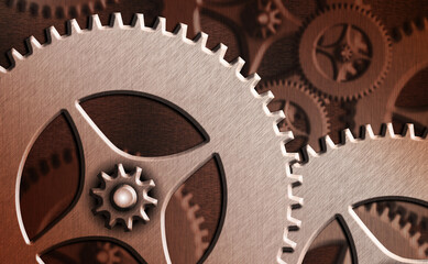 Poster - system administrator control, gear configuration settings tools concept.