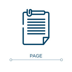 Poster - page icon. linear vector illustration. outline page icon vector. thin line symbol for use on web and