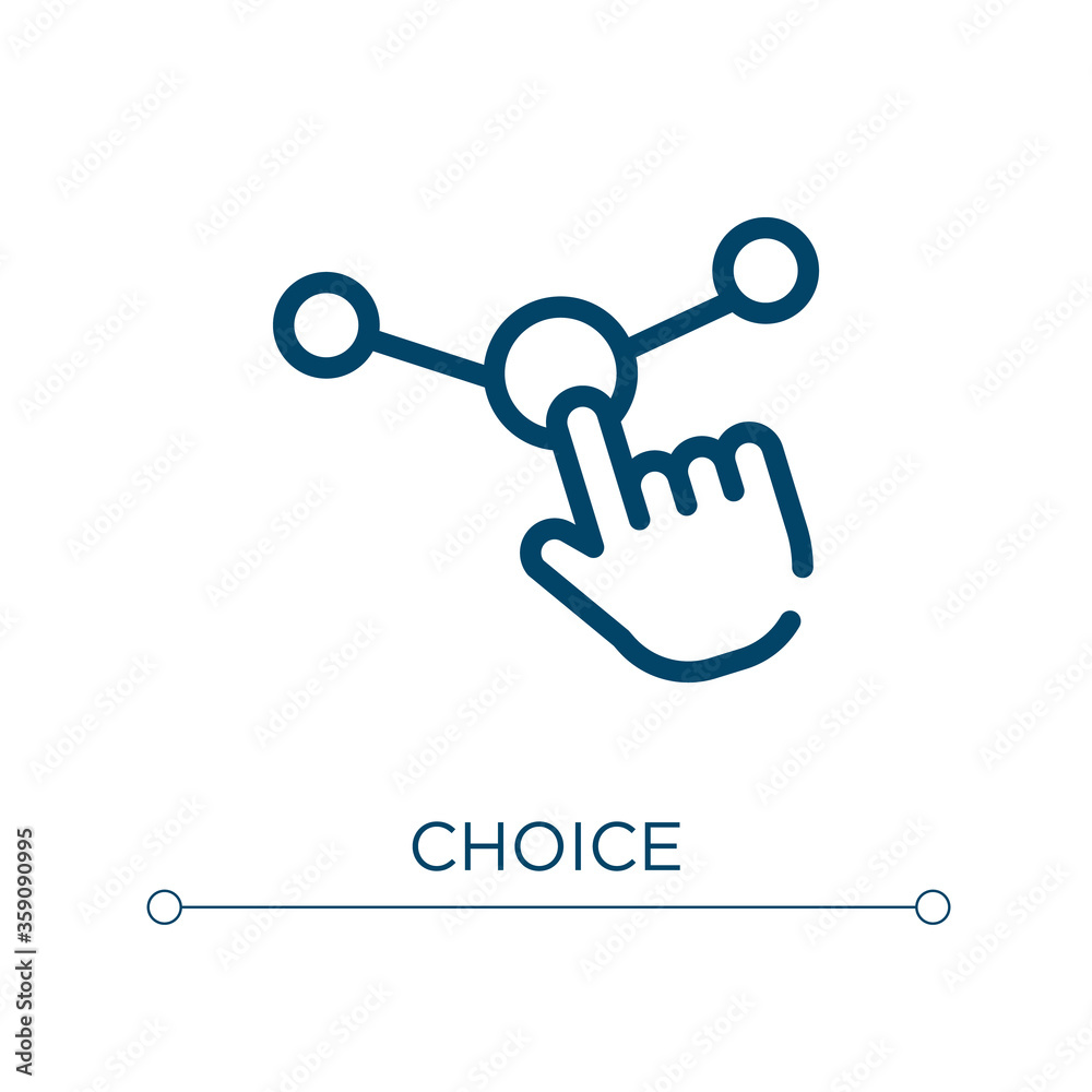 Choice icon. Linear vector illustration. Outline choice icon vector ...