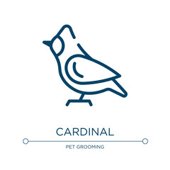 Poster - Cardinal icon. Linear vector illustration from nature collection. Outline cardinal icon vector. Thin line symbol for use on web and mobile apps, logo, print media.