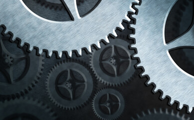 Poster - system administrator control, gear configuration settings tools concept.