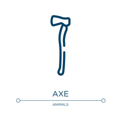 Poster - axe icon. linear vector illustration from hunting collection. outline axe icon vector. thin line sym