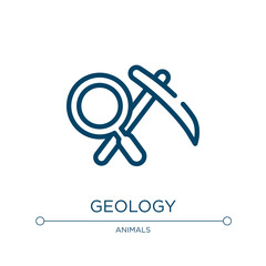 Poster - Geology icon. Linear vector illustration from nature collection. Outline geology icon vector. Thin line symbol for use on web and mobile apps, logo, print media.