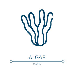 Poster - Algae icon. Linear vector illustration from pet shop lineal collection. Outline algae icon vector. Thin line symbol for use on web and mobile apps, logo, print media.