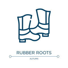 Poster - Rubber roots icon. Linear vector illustration from autumn collection. Outline rubber roots icon vector. Thin line symbol for use on web and mobile apps, logo, print media.