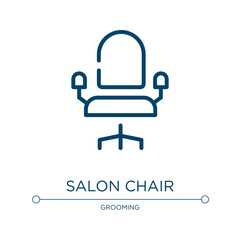 Poster - salon chair icon. linear vector illustration from hairdressing and barbershop collection. outline sa
