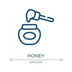 Poster - Honey icon. Linear vector illustration from sauna collection. Outline honey icon vector. Thin line symbol for use on web and mobile apps, logo, print media.