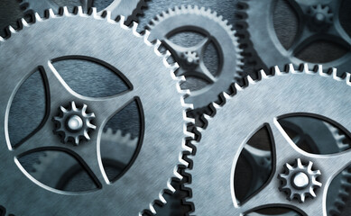 Poster - system administrator control, gear configuration settings tools concept.