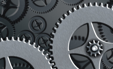 Poster - system administrator control, gear configuration settings tools concept.