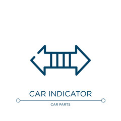 Poster - Car indicator icon. Linear vector illustration from car parts collection. Outline car indicator icon vector. Thin line symbol for use on web and mobile apps, logo, print media.