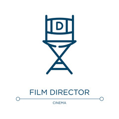 Poster - Film director icon. Linear vector illustration from cinema collection. Outline film director icon vector. Thin line symbol for use on web and mobile apps, logo, print media.