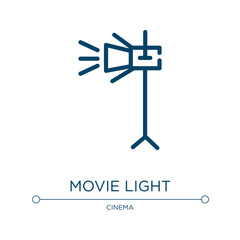 Poster - Movie light icon. Linear vector illustration from cinema collection. Outline movie light icon vector. Thin line symbol for use on web and mobile apps, logo, print media.