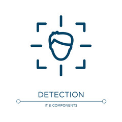 Poster - Detection icon. Linear vector illustration from artificial intelligence collection. Outline detection icon vector. Thin line symbol for use on web and mobile apps, logo, print media.