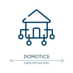 Poster - Domotics icon. Linear vector illustration from ai for earth collection. Outline domotics icon vector. Thin line symbol for use on web and mobile apps, logo, print media.