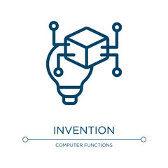 Poster - Invention icon. Linear vector illustration from ai for earth collection. Outline invention icon vector. Thin line symbol for use on web and mobile apps, logo, print media.