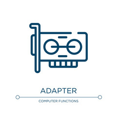 Poster - Adapter icon. Linear vector illustration from hardware collection. Outline adapter icon vector. Thin line symbol for use on web and mobile apps, logo, print media.