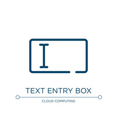Poster - Text entry box icon. Linear vector illustration from cursors and pointers collection. Outline text entry box icon vector. Thin line symbol for use on web and mobile apps, logo, print media.