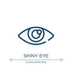 Poster - Shiny eye icon. Linear vector illustration from cursors and pointers collection. Outline shiny eye icon vector. Thin line symbol for use on web and mobile apps, logo, print media.