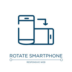 Poster - Rotate smartphone icon. Linear vector illustration from responsive web collection. Outline rotate smartphone icon vector. Thin line symbol for use on web and mobile apps, logo, print media.