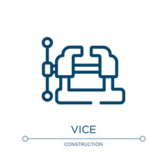 Poster - Vice icon. Linear vector illustration from carpentry collection. Outline vice icon vector. Thin line symbol for use on web and mobile apps, logo, print media.