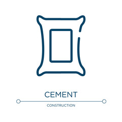 Poster - Cement icon. Linear vector illustration from construction collection. Outline cement icon vector. Thin line symbol for use on web and mobile apps, logo, print media.