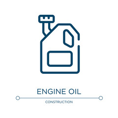 Poster - Engine oil icon. Linear vector illustration from car parts collection. Outline engine oil icon vector. Thin line symbol for use on web and mobile apps, logo, print media.