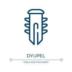 Poster - Dyupel icon. Linear vector illustration from carpentry diy tools collection. Outline dyupel icon vector. Thin line symbol for use on web and mobile apps, logo, print media.