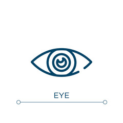 Poster - Eye icon. Linear vector illustration. Outline eye icon vector. Thin line symbol for use on web and mobile apps, logo, print media.